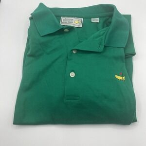 VTG Augusta National Golf Shop Masters Polo Sz XL Green Two‎ Ply Mercerized